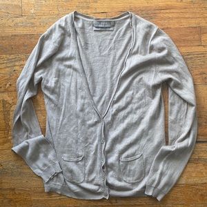 Women’s silk - cotton - cashmere cardigan Zara - tan - size US Small